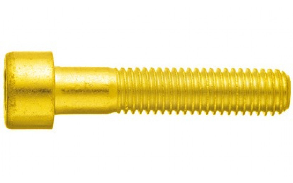 Zylinderschraube ISO 4762 - 8.8 - verzinkt gelb - M10 X 35