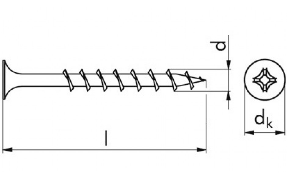 Gipsplattenschraube Einganggewinde THN - EN 14566 - phosphatiert, Klasse 48 - 3,9 X 30 - CE - gegurtet