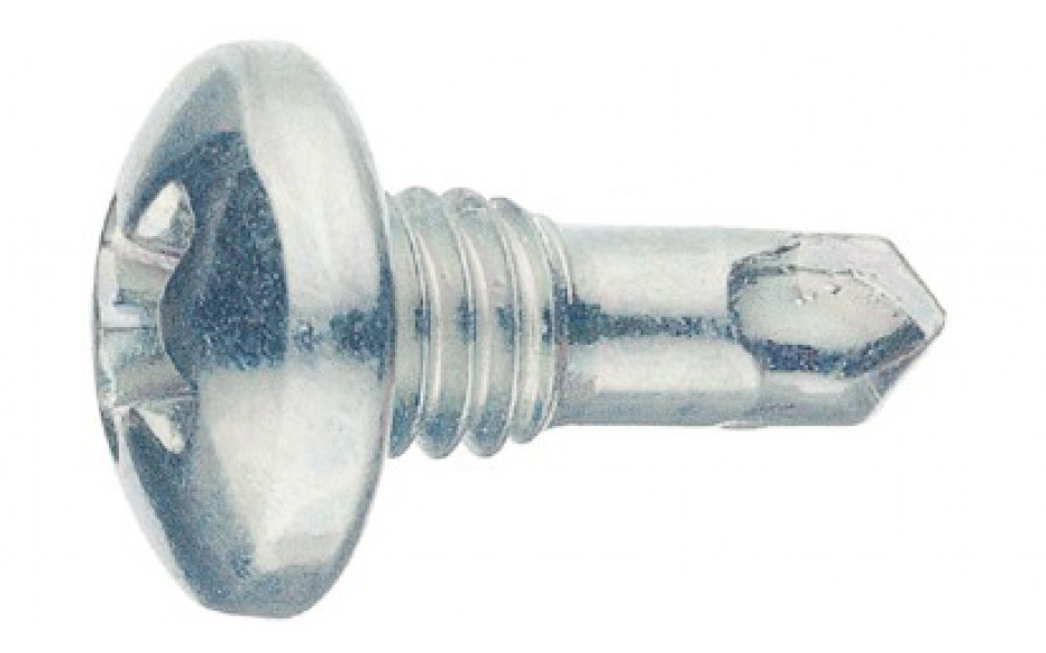 RECA sebS Bohrschraube Linsenkopf Minipoint ~ DIN 7504N - Stahl - verzinkt blau - M4 X 10 - PH