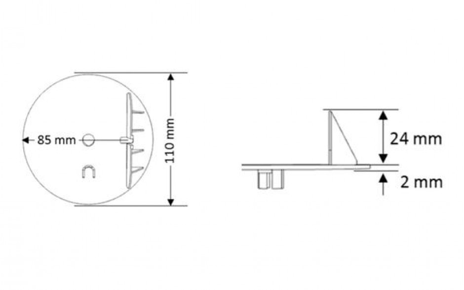 Terrassenfußaufsatz für Holz- und Alukonstruktionen (Ersatzteil)
