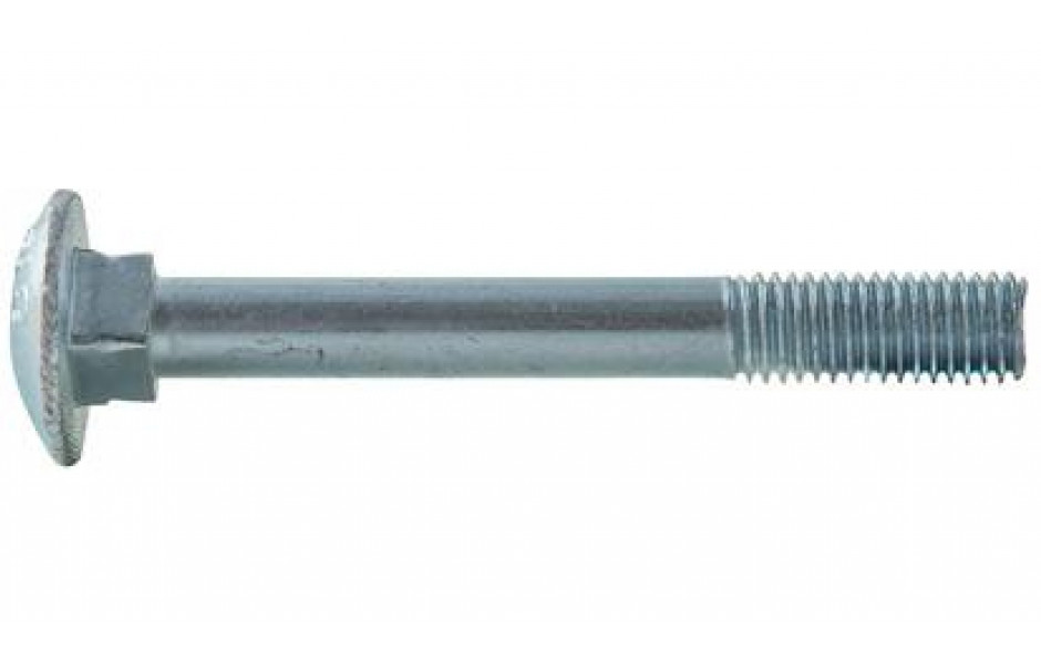 Flachrundschraube DIN 603 - 8.8 - verzinkt blau - M6 X 55 - ohne Mutter