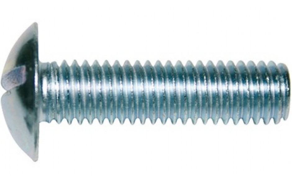 Becherschraube mit Schlitz - Stahl - verzinkt blau - M4 X 10
