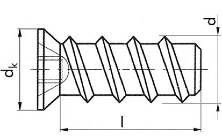Euroschraube - Senkkopf - Stahl - vernickelt - 6,3 X 14 - PZ