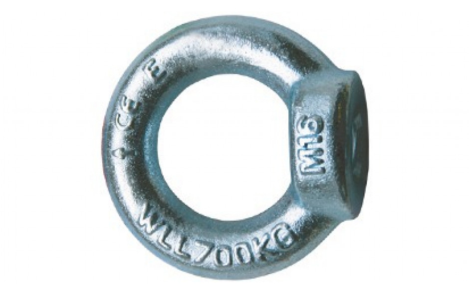 Ringmutter DIN 582 - C15E - verzinkt blau - M20 - Tragfähigkeit 1200kg