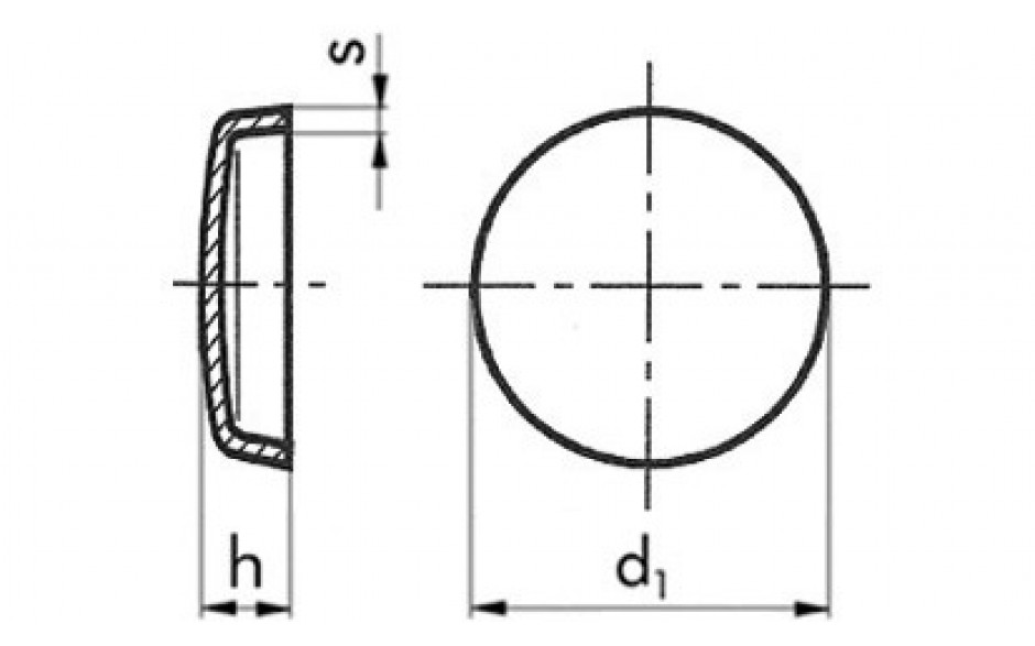 Verschlussdeckel DIN 443B - Stahl - blank - D48