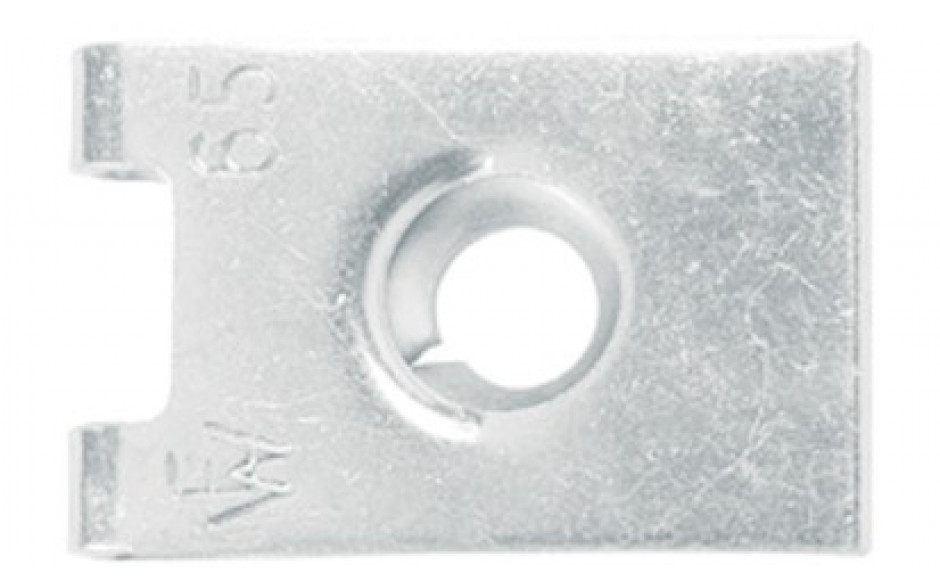 Blechmutter OPEL 6,3mm - Federstahl - verzinkt blau - 25 X 14,5
