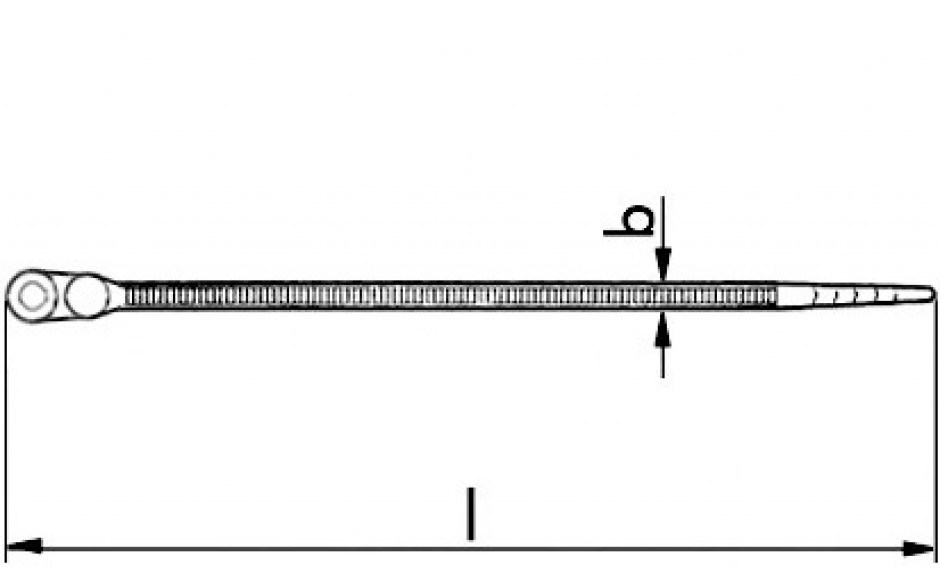 Kabelbinder - natur - mit Befestigungsöse - 198 X 4,8 mm (L x B)
