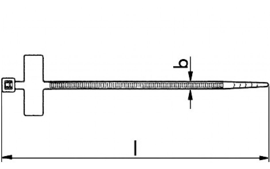 Kabelbinder - natur - mit Beschriftungsfeld - 100 X 2,5 mm (L x B)