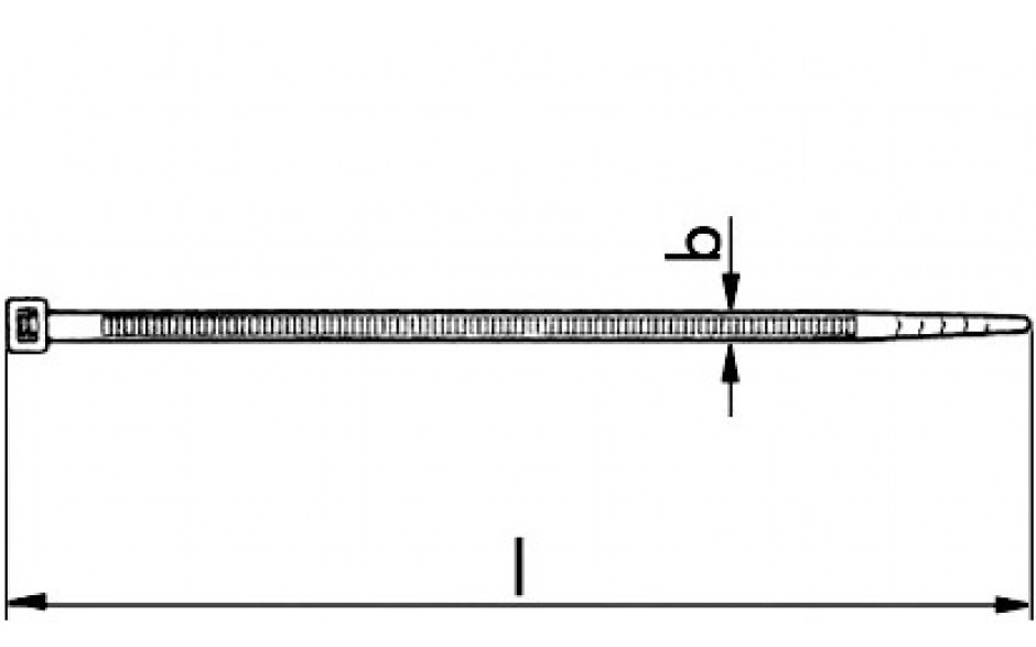 Kabelbinder - natur - 200 X 2,5 mm (L x B)