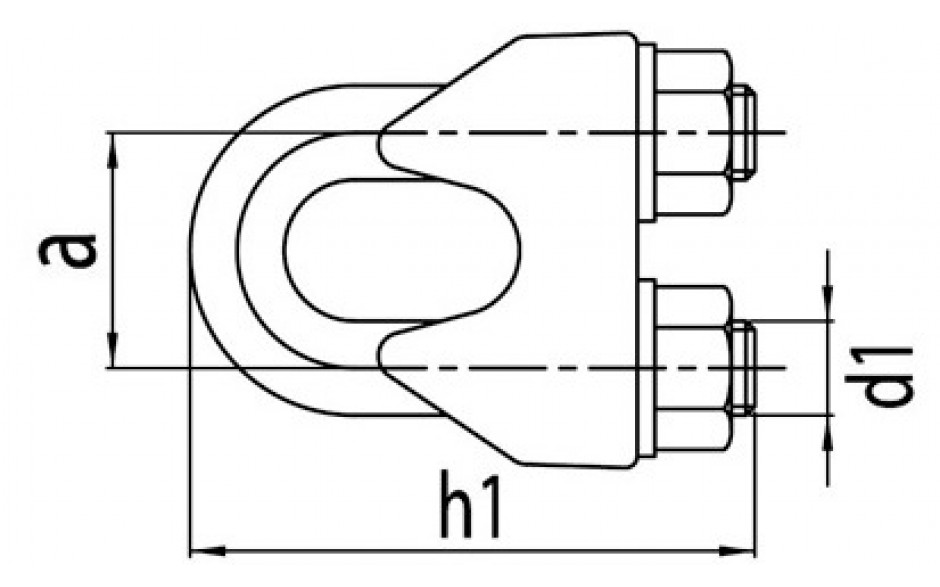Seilklemme 26 mm DIN EN 13411-5 Stahl verzinkt/gelb verzinkt