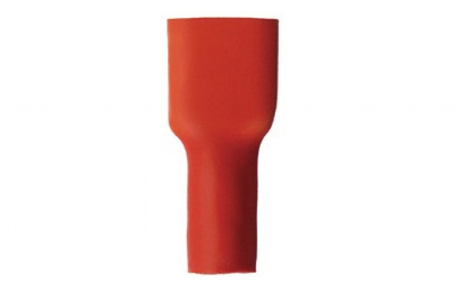 Flachsteckhülse vollisoliert 6,3 mm - rot - für Kabelquerschnitt 0,5 - 1,5 mm²