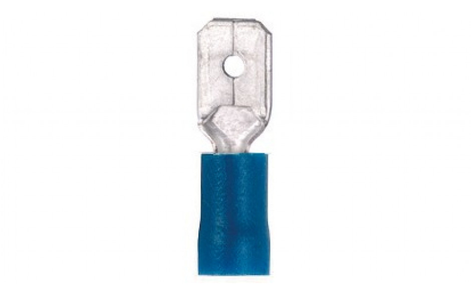 Flachsteckzunge 6,3 mm - blau - für Kabelquerschnitt 1,5 - 2,5 mm² - isoliert