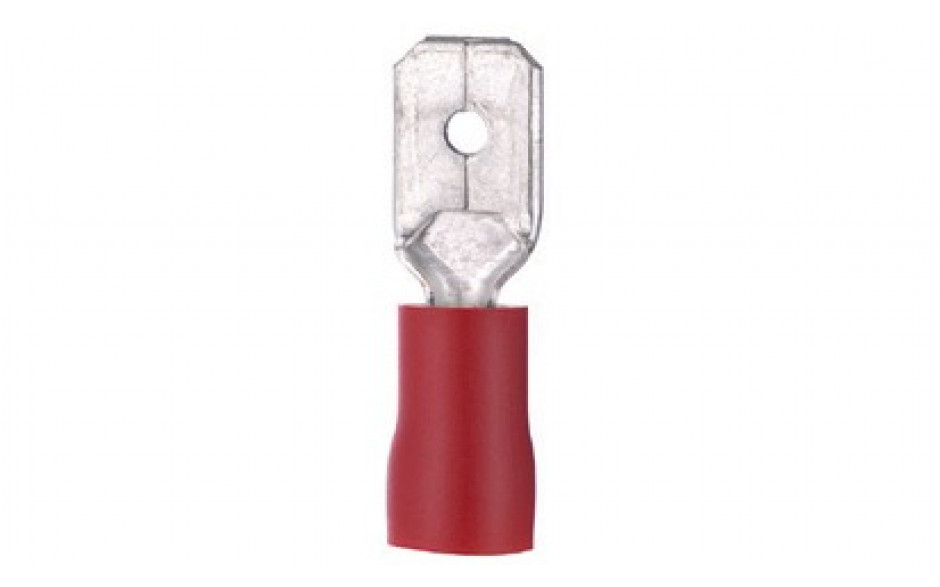 Flachsteckzunge 4,8 mm - rot - für Kabelquerschnitt 0,5 - 1,5 mm² - isoliert