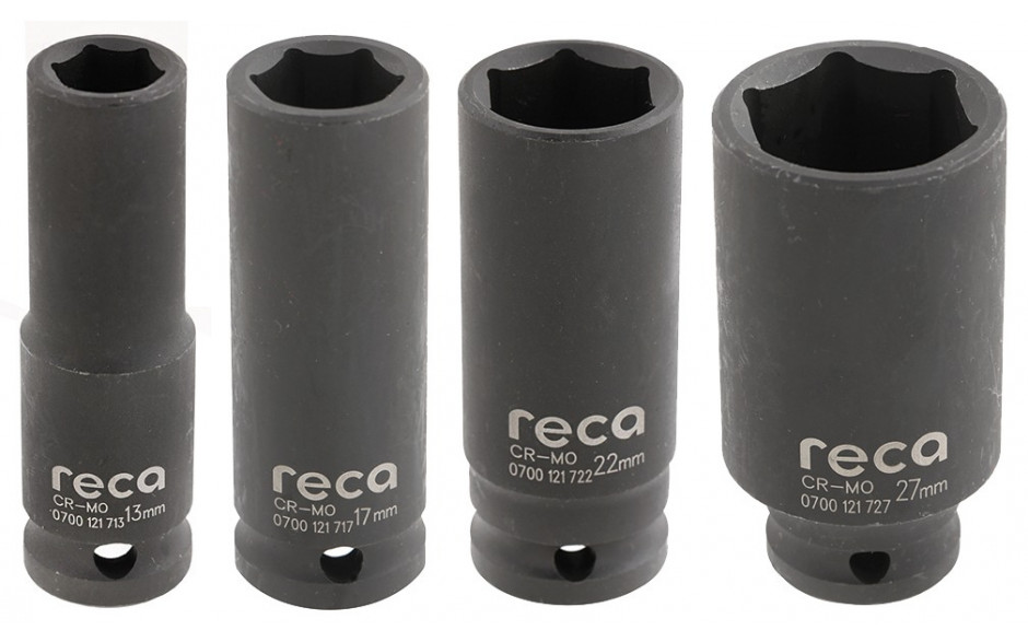 RECA Kraft-Steckschlüsseleinsatz 1/2" DIN 3129 Sechskant, lang 27 mm