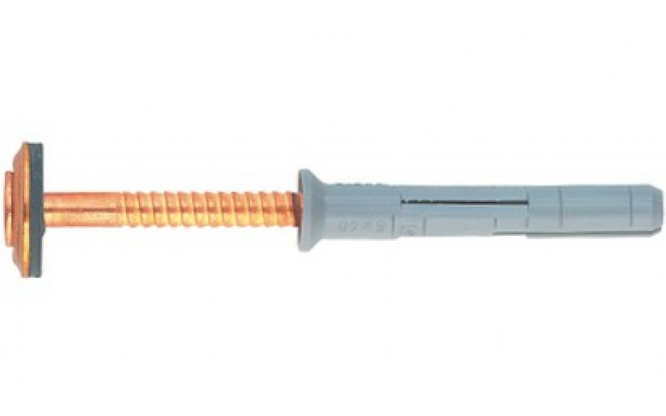 Nageldübel evo Grip - Spenglerdichtscheibe 15mm - Nylon - Edelstahl A2 - verkupfert - 6 X 40