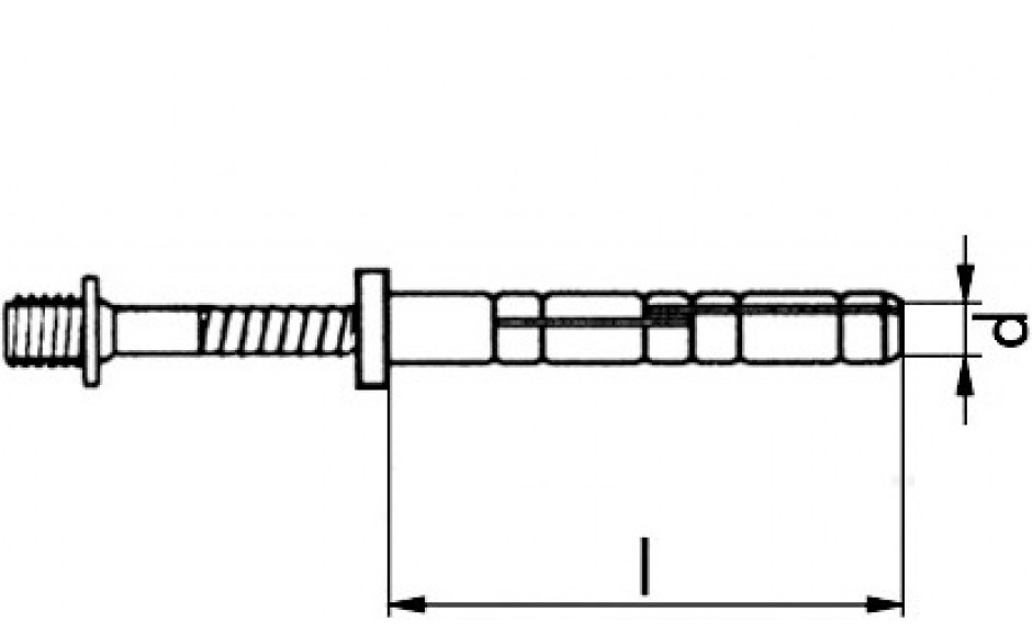 Nageldübel evo Grip - Anschlussgewinde M6 - Nylon - Stahl - verzinkt blau - 6 X 40