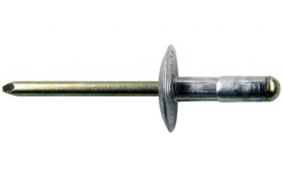 Mehrbereichsniete - Großkopf 16 - Alu/Stahl - 4,8 X 10,3 - Klemmbereich 0,5 - 5,5