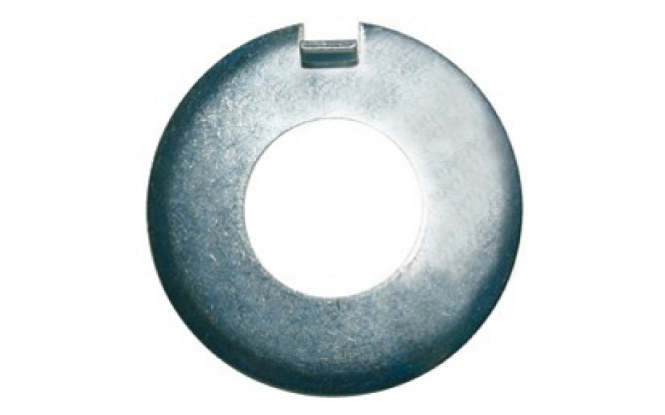Sicherungsblech mit Nase DIN 432 - Stahl - verzinkt blau - M42=43mm