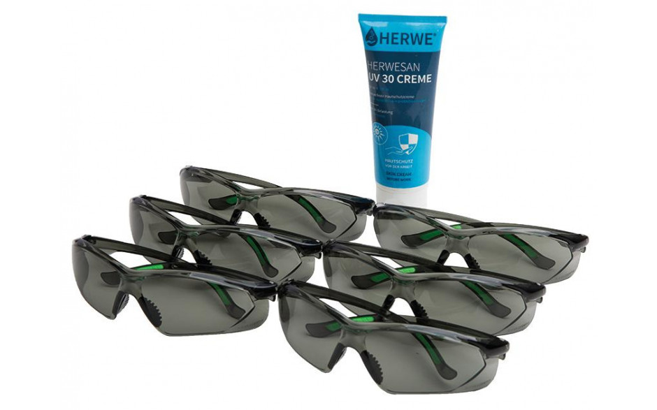 PSA-Package Schutzbrille Univet 516 + UV Creme