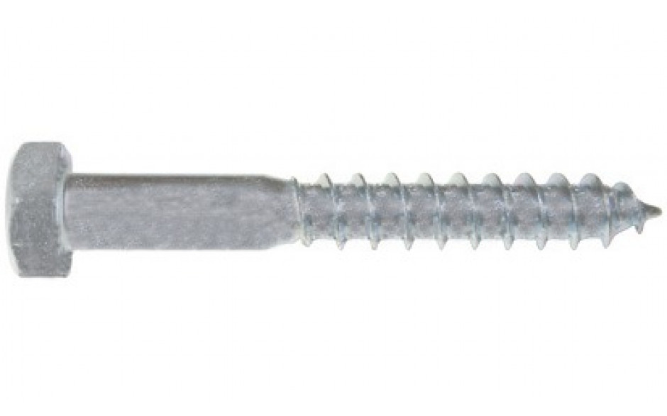 Sechskant-Holzschraube DIN 571 - Stahl - feuerverzinkt - 6 X 50