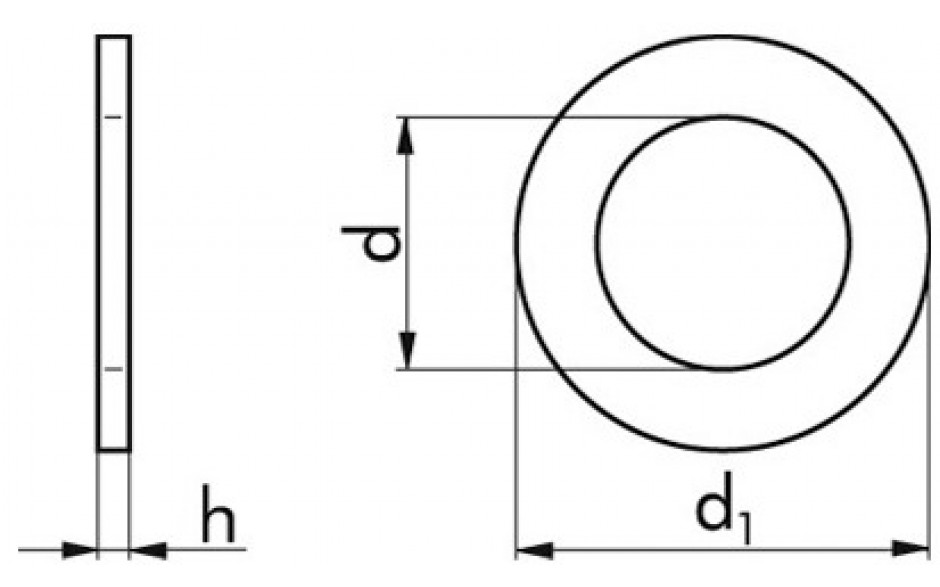 Scheibe DIN 126 - 100HV - Stahl - blank - M14=15,5mm