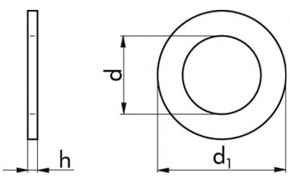 Scheibe DIN 1441 - 100HV - Stahl - blank - M12=13mm