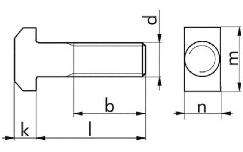 Hammerschraube DIN 186B - 8.8 - blank - M10 X 50