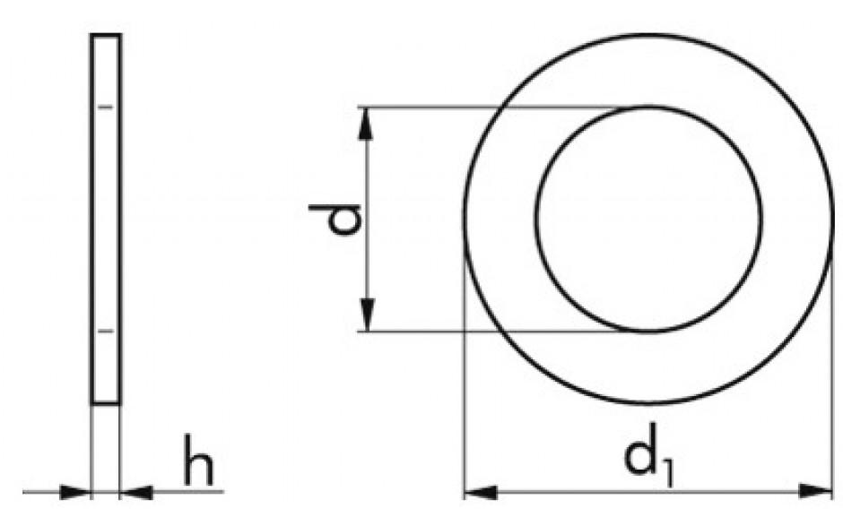 Scheibe DIN 433 - 140HV - Stahl - Zinklamelle silber - M8=8,4mm