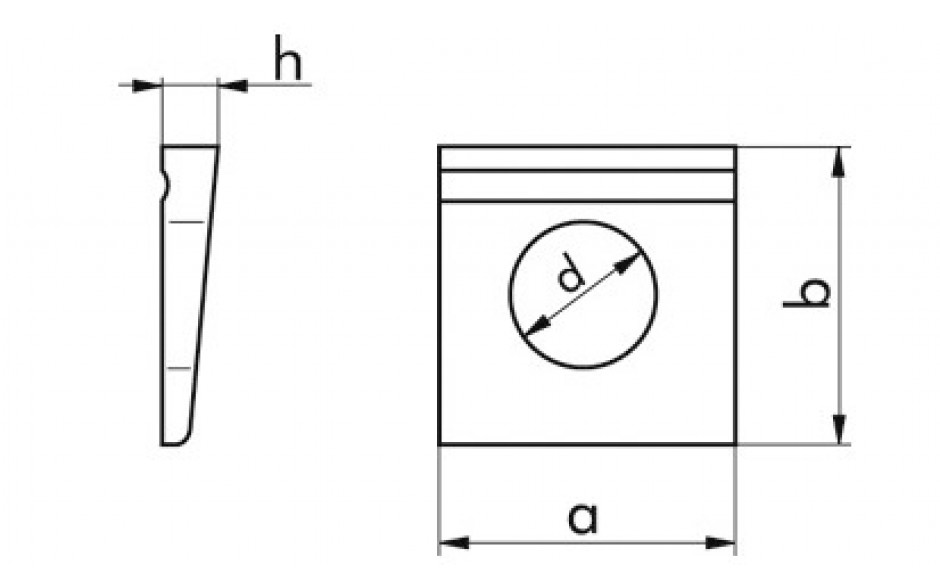 Vierkantscheibe DIN 435 - 100HV - Stahl - blank - M10=11mm
