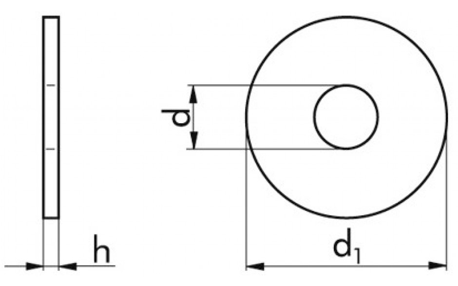 Scheibe DIN 440R - Stahl - blank - 17,5 X 56 X 5