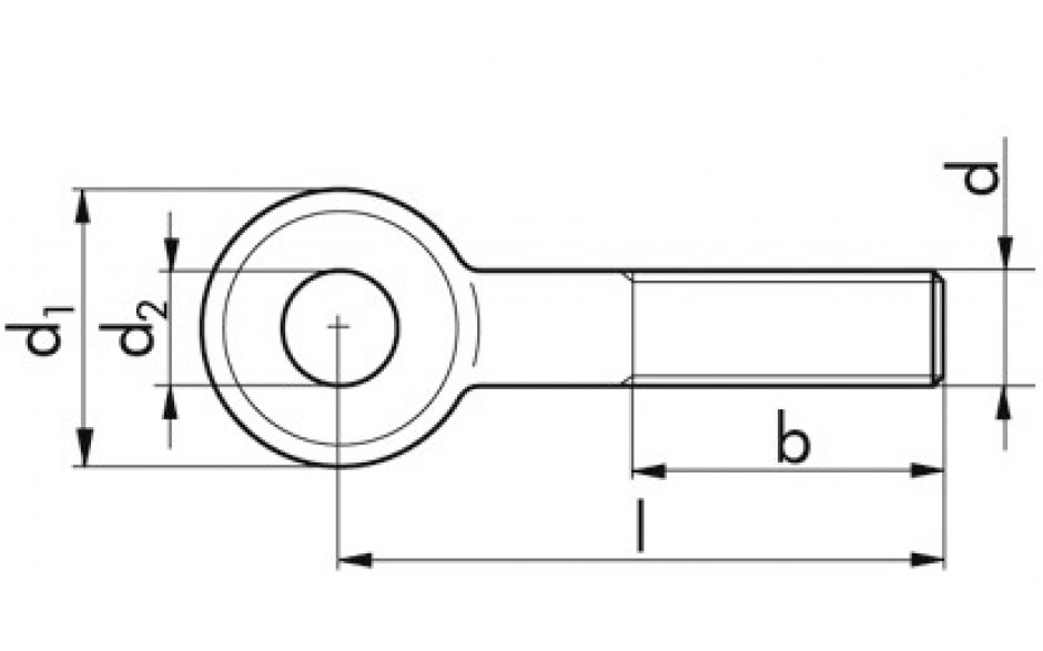 Augenschraube DIN 444A - 4.6 - blank - M6 X 50