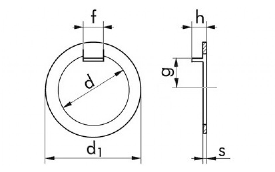 Sicherungsblech DIN 462 - Stahl - blank - D18