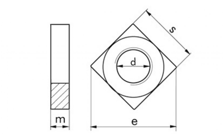 Vierkantmutter DIN 562 - 11H - blank - M6