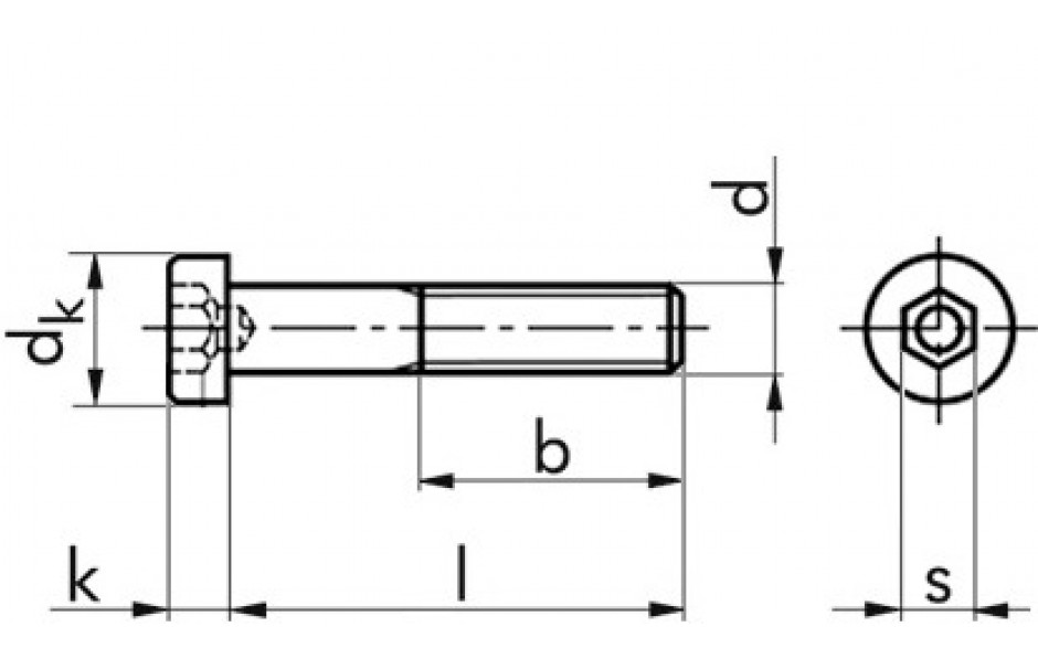 Zylinderschraube DIN 6912 - 010.9 - blank - M5 X 12