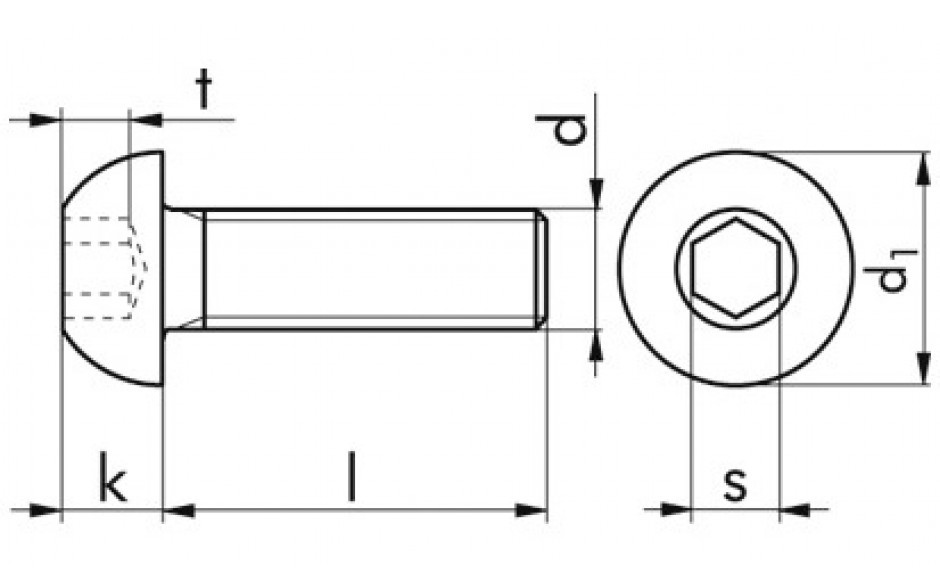 Halbrundkopfschraube ISO 7380-1 - 010.9 - verzinkt blau - M3 X 25