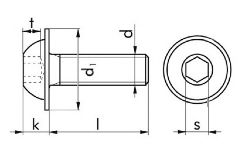 Halbrundkopfschraube ISO 7380-2 - 010.9 - blank - M5 X 25