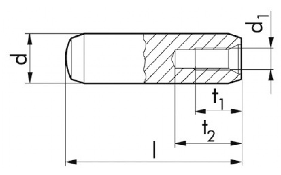Zylinderstift DIN 7979D - Stahl - blank - 5m6 X 28