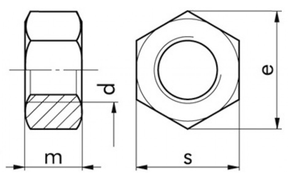 Sechskantmutter DIN 934 - I8I - blank - M18