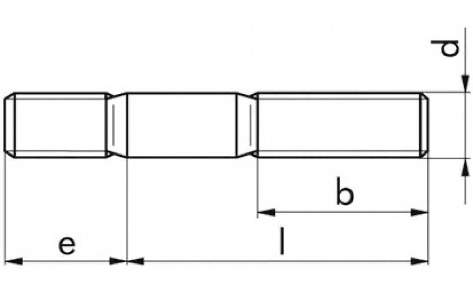 Stiftschraube DIN 938 - 10.9 - blank - M8 X 35