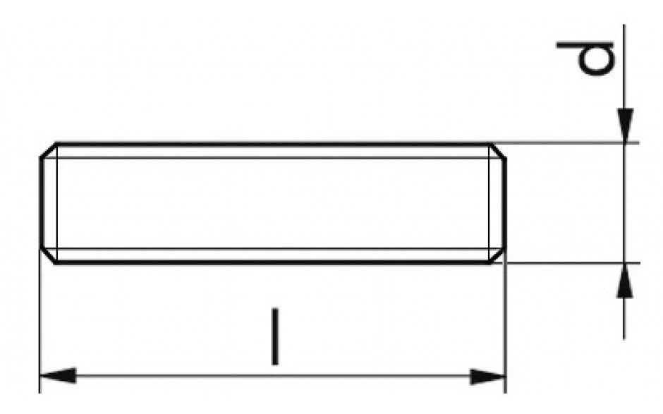 Gewindestück DIN 976-1-B - 4.8 - blank - M16 X 90