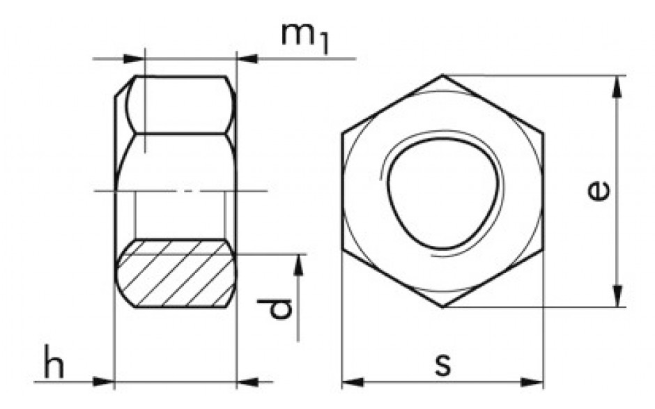 Sechskantmutter mit Klemmteil DIN 980V - 10 - Zinklamelle silber+Topcoat - M14