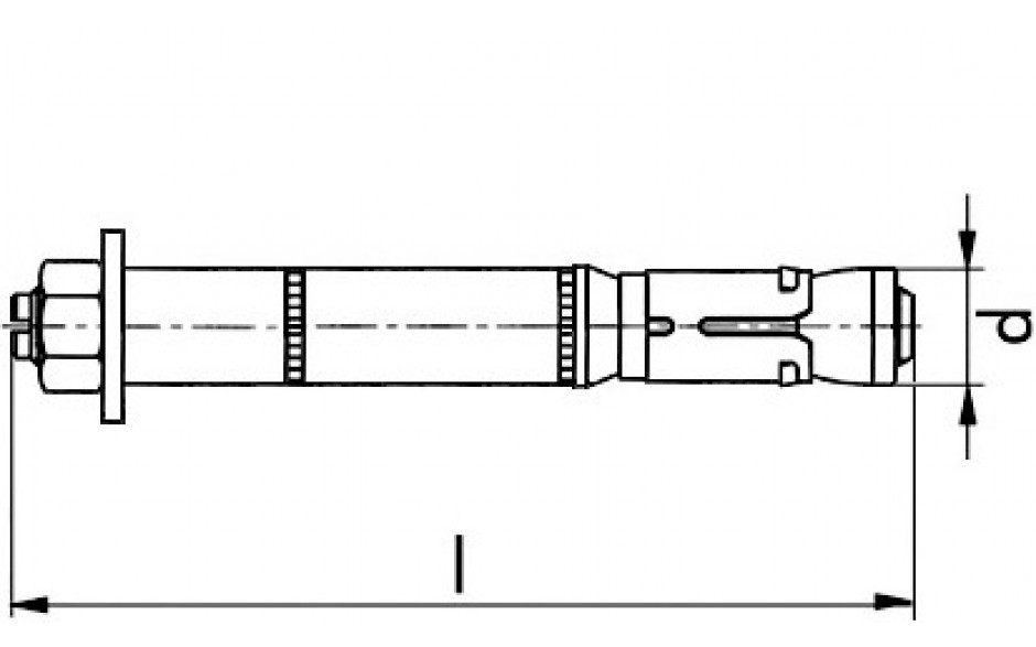 Schwerlastanker SZ-B - Gewindebolzen mit Mutter - Stahl - verzinkt blau - 10-100/167