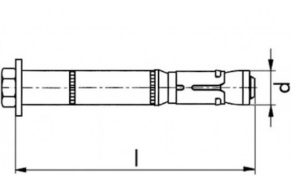 Schwerlastanker SZ-S - mit Sechskantschraube - Stahl - verzinkt blau - 18-70/177