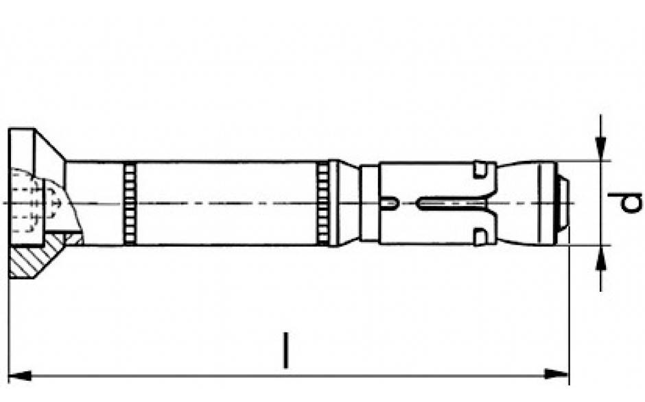 Schwerlastanker SZ-SK - mit Senkkopf - Stahl - verzinkt blau - 18-20/115
