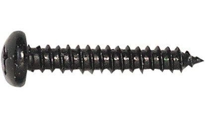 Linsen-Blechschraube DIN 7981C - Stahl - verzinkt schwarz - 4,8 X 16 - PH