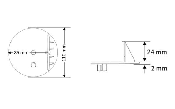 Terrassenfußaufsatz für Holz- und Alukonstruktionen (Ersatzteil)