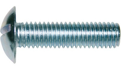 Becherschraube mit Schlitz - Stahl - verzinkt blau - M8 X 60