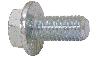 RECA Sechskant-LOCK-Schraube mit Flansch - 8.8 - verzinkt blau - M4 X 10