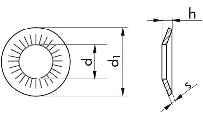 Kontaktscheibe NFE 25511 - Form M - A2 - M3=3,1mm