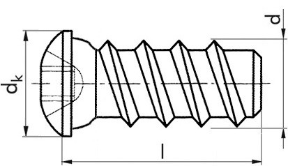 Euroschraube - Linsensenkkopf - Stahl - vernickelt - 6,3 X 18 - PZ